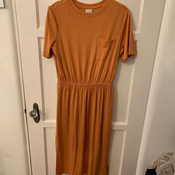 a new day Dresses & Skirts - A New Day Midi Shirt Dress with Elastic Waist